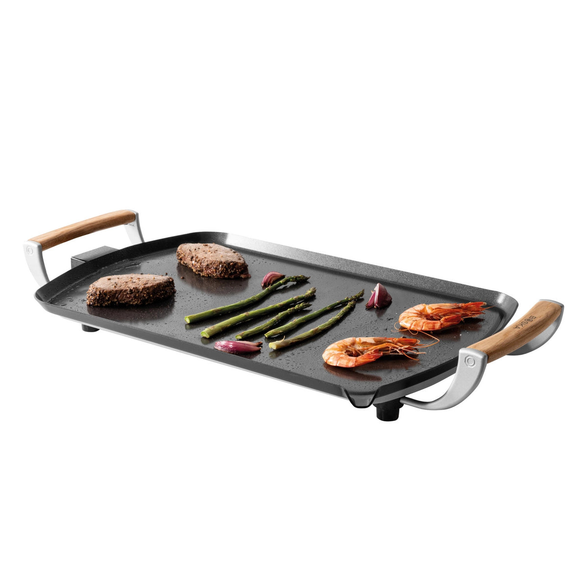 Pro Elektrische Grillplatte 68x35x10.3cm in Schwarz präsentiert im Onlineshop von KAQTU Design AG. Küchengerät ist von Boska