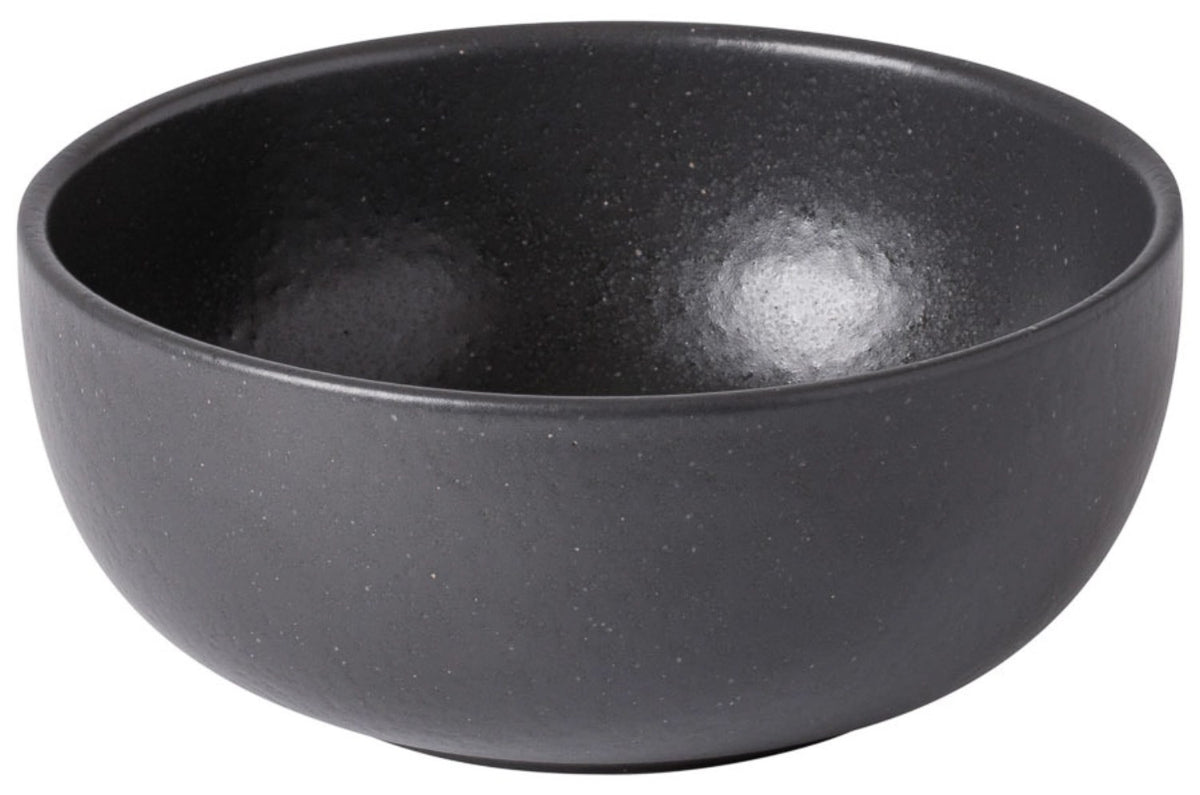 Graue Steinzeug-Schale Pacifica von Costa Nova, rund, Durchmesser 15.3 cm, Höhe 6.3 cm, Fassungsvermögen 630 ml, Ansicht von oben.