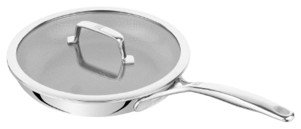 Peak Bratpfanne mit Deckel 26cm in Silber präsentiert im Onlineshop von KAQTU Design AG. Bratpfanne ist von Zwilling