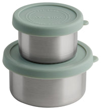 Set of 2 Snack Containers, 100 ml + 200 ml, Mint Green