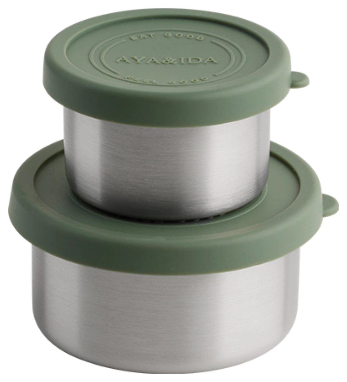 2er Set Snack Container 100ml + 200ml Tropical Green in Grün präsentiert im Onlineshop von KAQTU Design AG. Snackbox ist von AYA&IDA