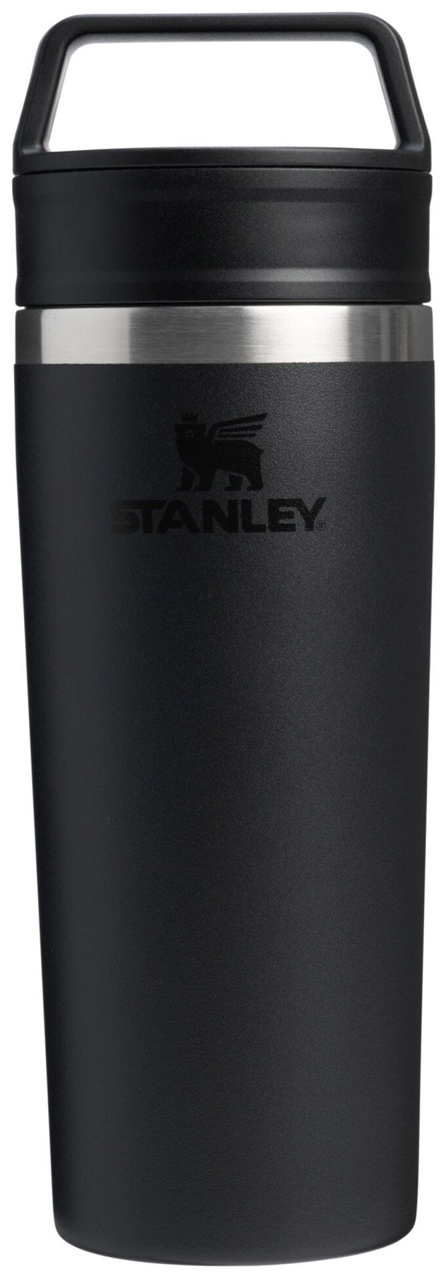 Café-To-Go Travel Mug 0.47l black 2.0 in Schwarz präsentiert im Onlineshop von KAQTU Design AG. Thermosflasche ist von Stanley