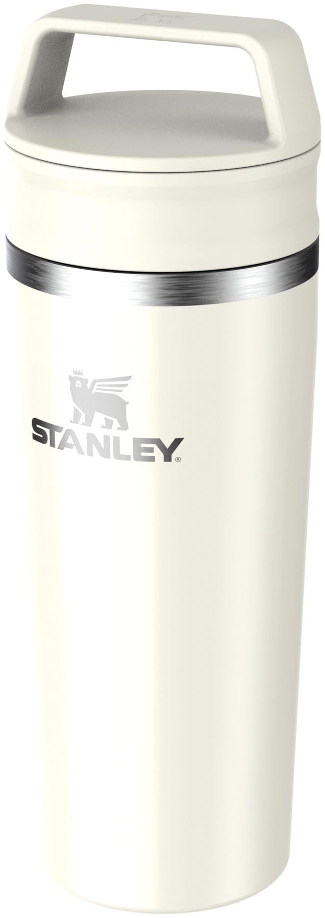 Stylischer und praktischer Café-To-Go Becher in creme-glänzend, ideal für heiße Getränke unterwegs. Perfekt für Kaffeegenuss on-the-go.