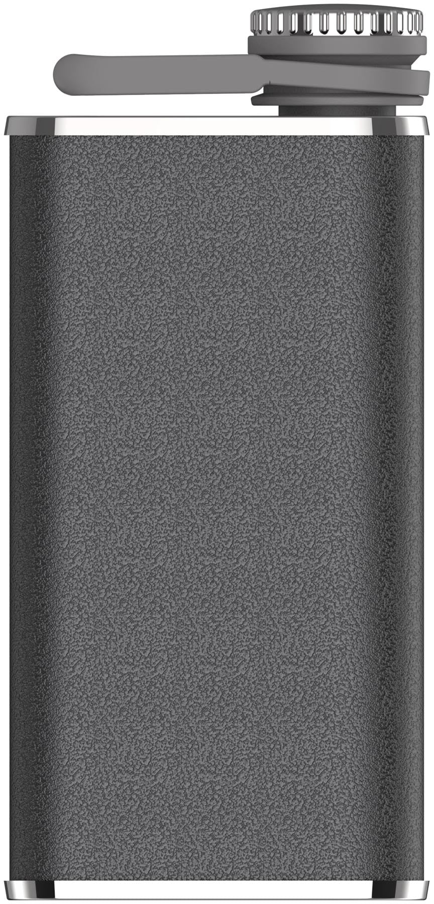 Stylische Stanley Thermosflasche in Hammertone Schwarz, 0.23l, mit breiter Öffnung für einfaches Befüllen und Ausgießen.