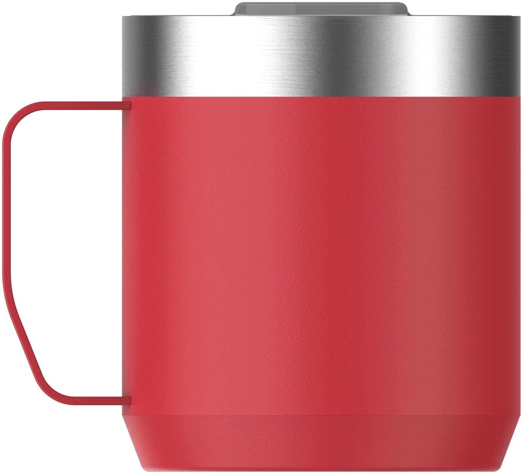 Roter Everyday Camp Mug 0.35l von Stanley, ideal für Outdoor-Aktivitäten und den täglichen Gebrauch, stilvolles Design und praktische Handhabung.