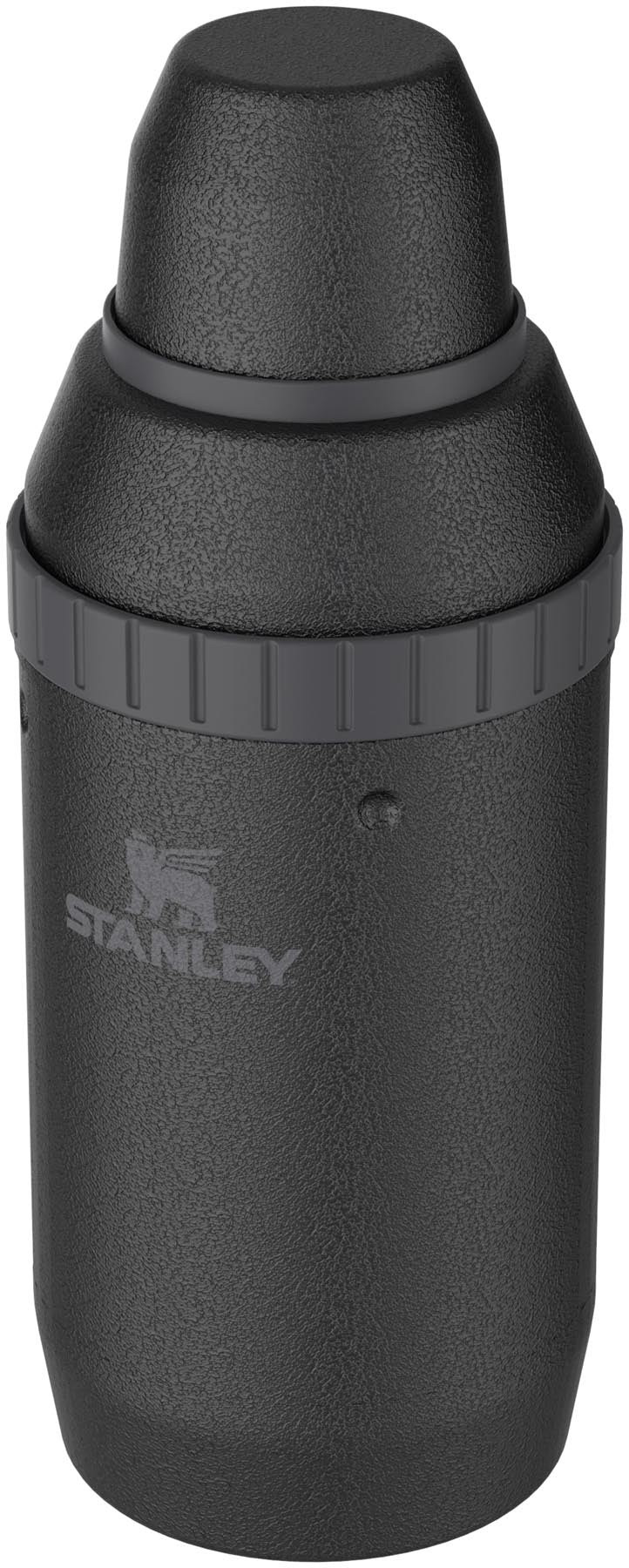 Stylisches Cocktail Shaker Set in Hammertone Schwarz von Stanley, perfekt für kreative Mixgetränke und gesellige Abende.