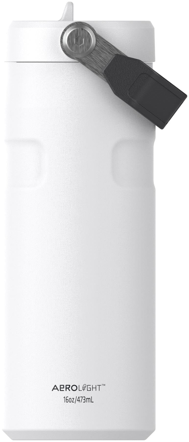 Stylische Stanley Thermosflasche IceFlow Flip Straw in Chalk-Weiß, 0.47l, ideal für unterwegs und hält Getränke frisch.