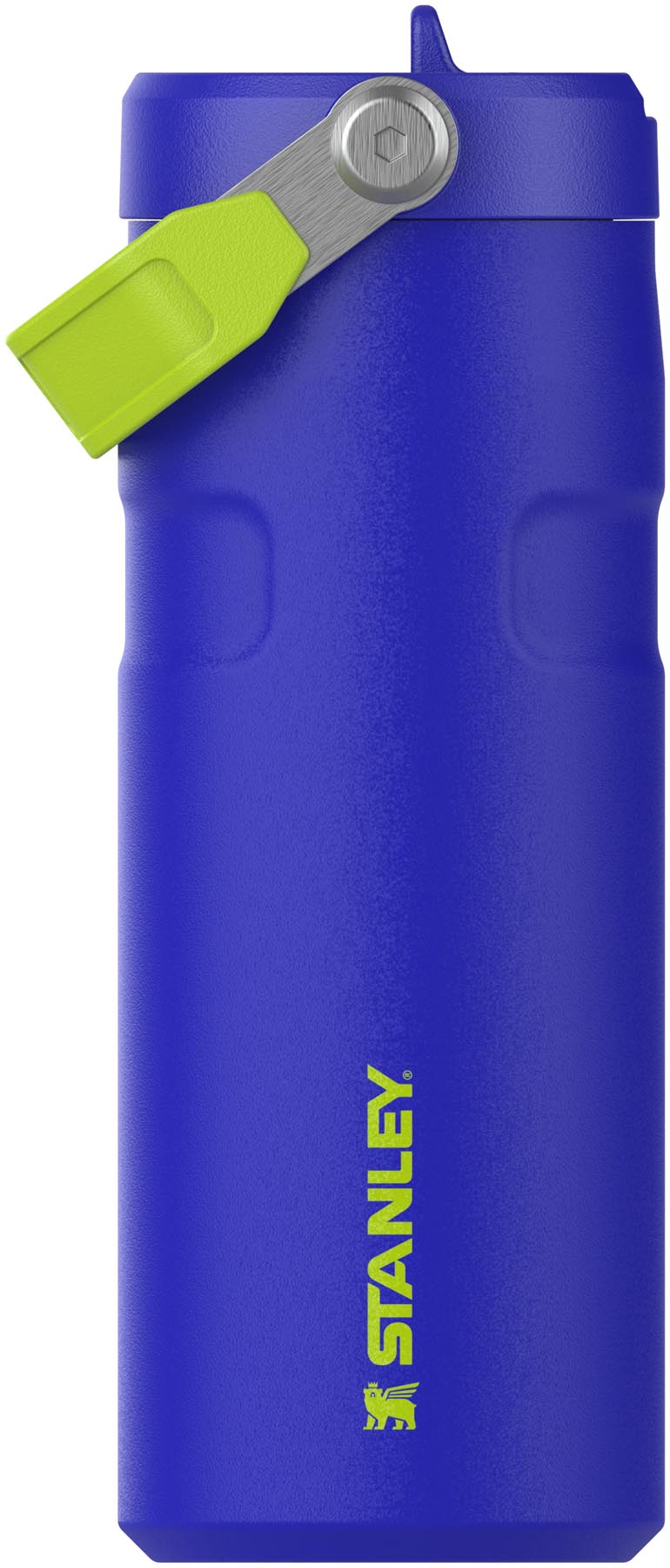 IceFlow Flip Straw Flasche 0.47l cobalt chartreuse in Blau präsentiert im Onlineshop von KAQTU Design AG. Aufbewahrungsbehälter ist von Stanley