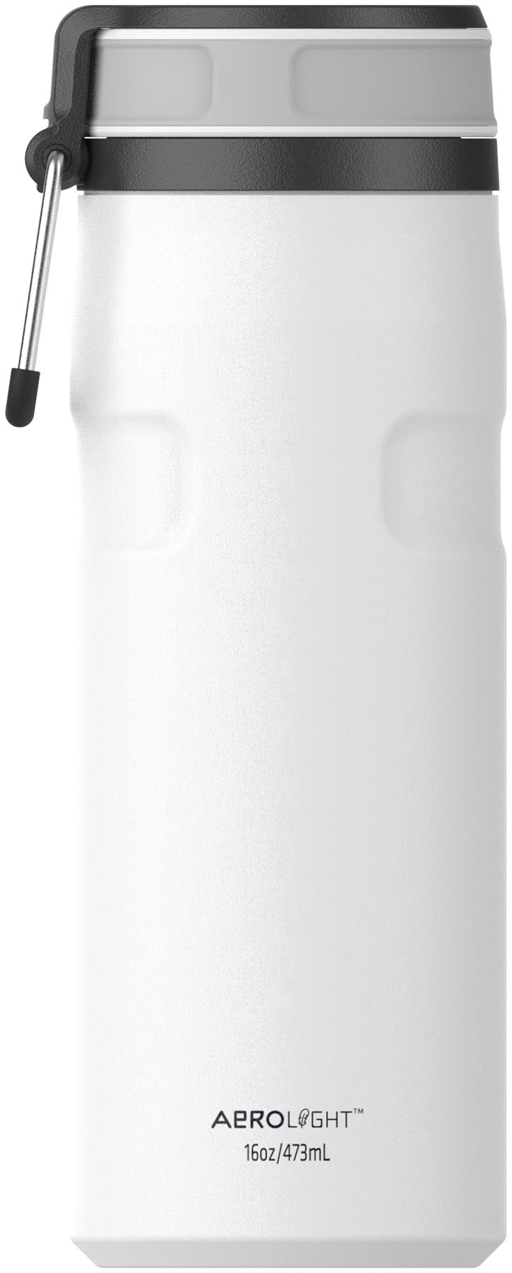 Stylische Stanley Thermosflasche IceFlow Twist in Chalk-Weiß, 0.47l, ideal für kalte Getränke und unterwegs.