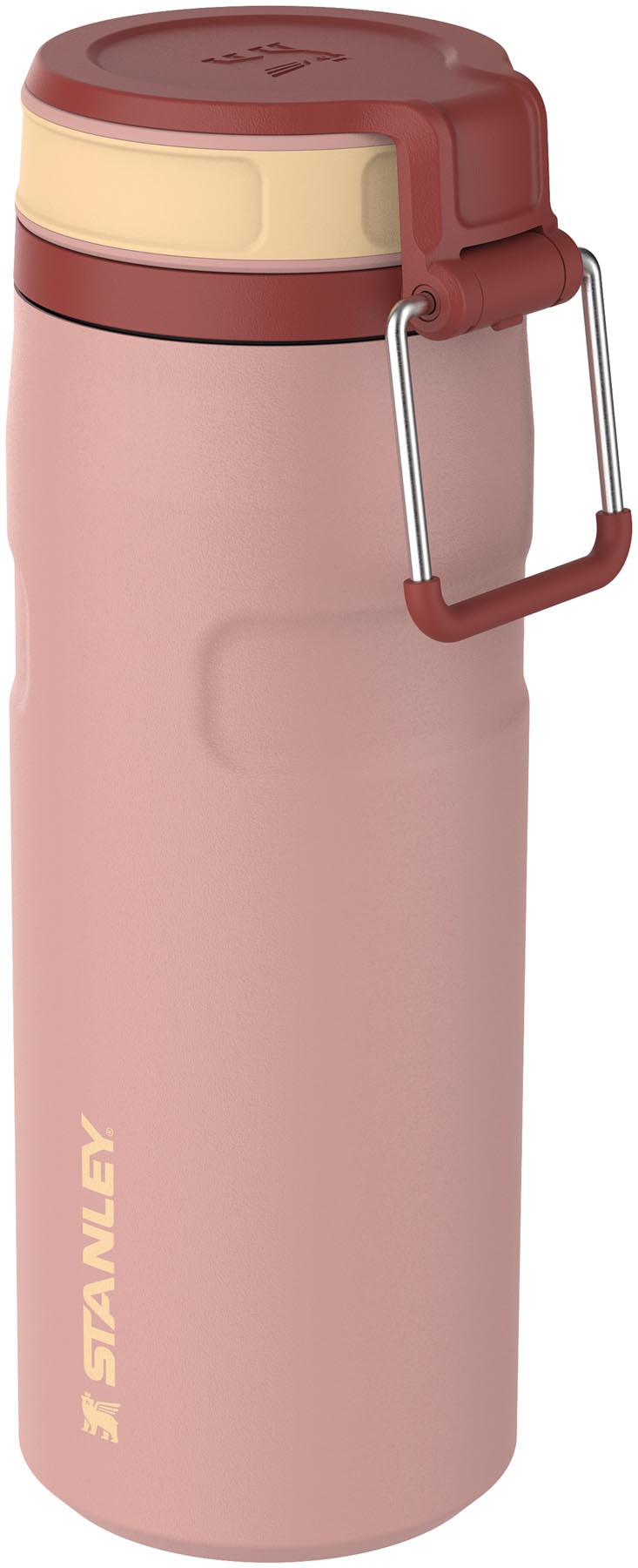 Moderne Stanley IceFlow Twist Flasche in sanftem Peach Rose, 0.47l, perfekt für kalte Getränke und stylisches Trinken unterwegs.