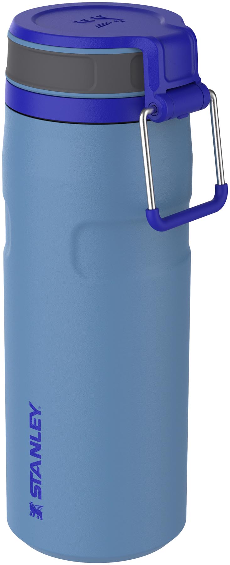 Moderne Stanley IceFlow Twist Flasche in Himmelblau, 0.47l, perfekt für erfrischende Getränke und aktive Abenteuer.