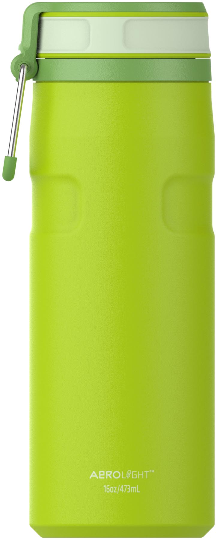 Stylische Stanley Thermosflasche IceFlow Twist in leuchtendem Chartreuse, ideal für kalte Getränke und unterwegs. 0.47l Fassungsvermögen.