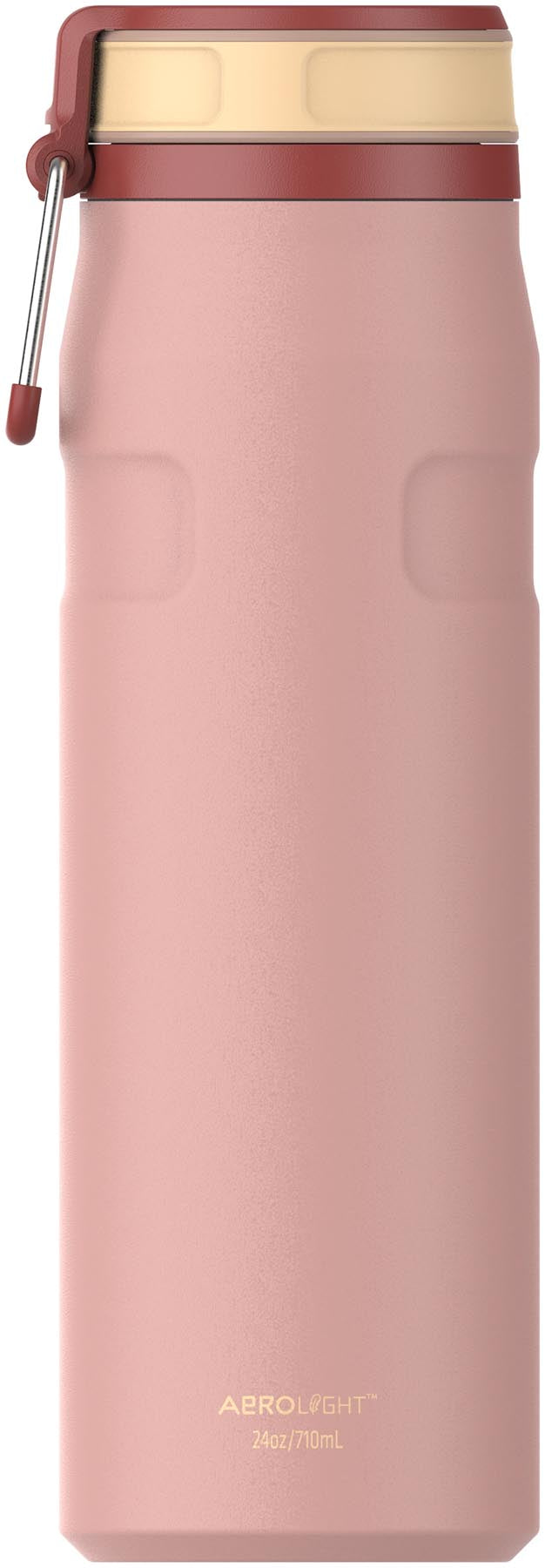 Stylische Stanley Thermosflasche IceFlow Twist in zartem Peach Rose, ideal für kalte Getränke und unterwegs. 0.7l Fassungsvermögen.