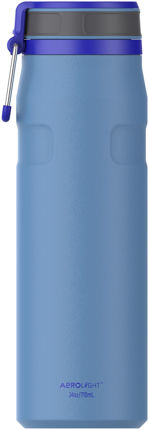 Stylische Stanley Thermosflasche IceFlow Twist in Blau mit 0,7 l Fassungsvermögen, ideal für kalte Getränke und unterwegs.