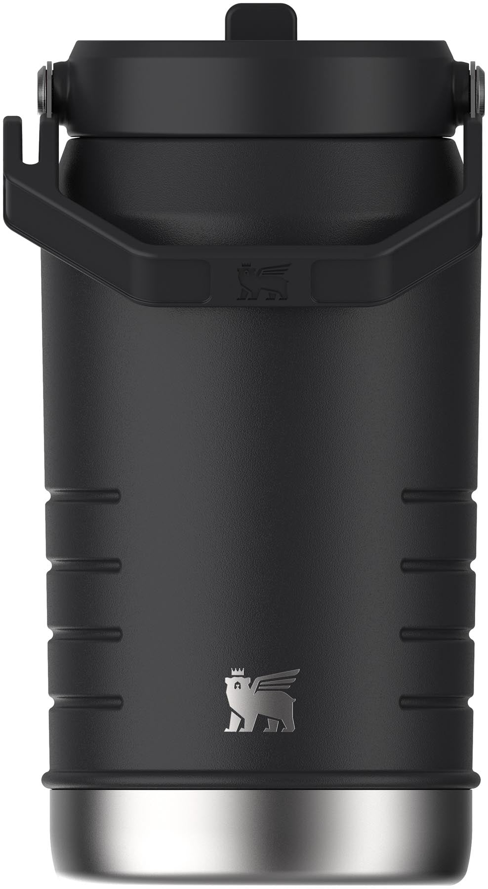 Stylischer IceFlow Flip Straw Getränkespender in elegantem Schwarz, ideal für unterwegs. Perfekt für Erfrischungen bei jedem Abenteuer.