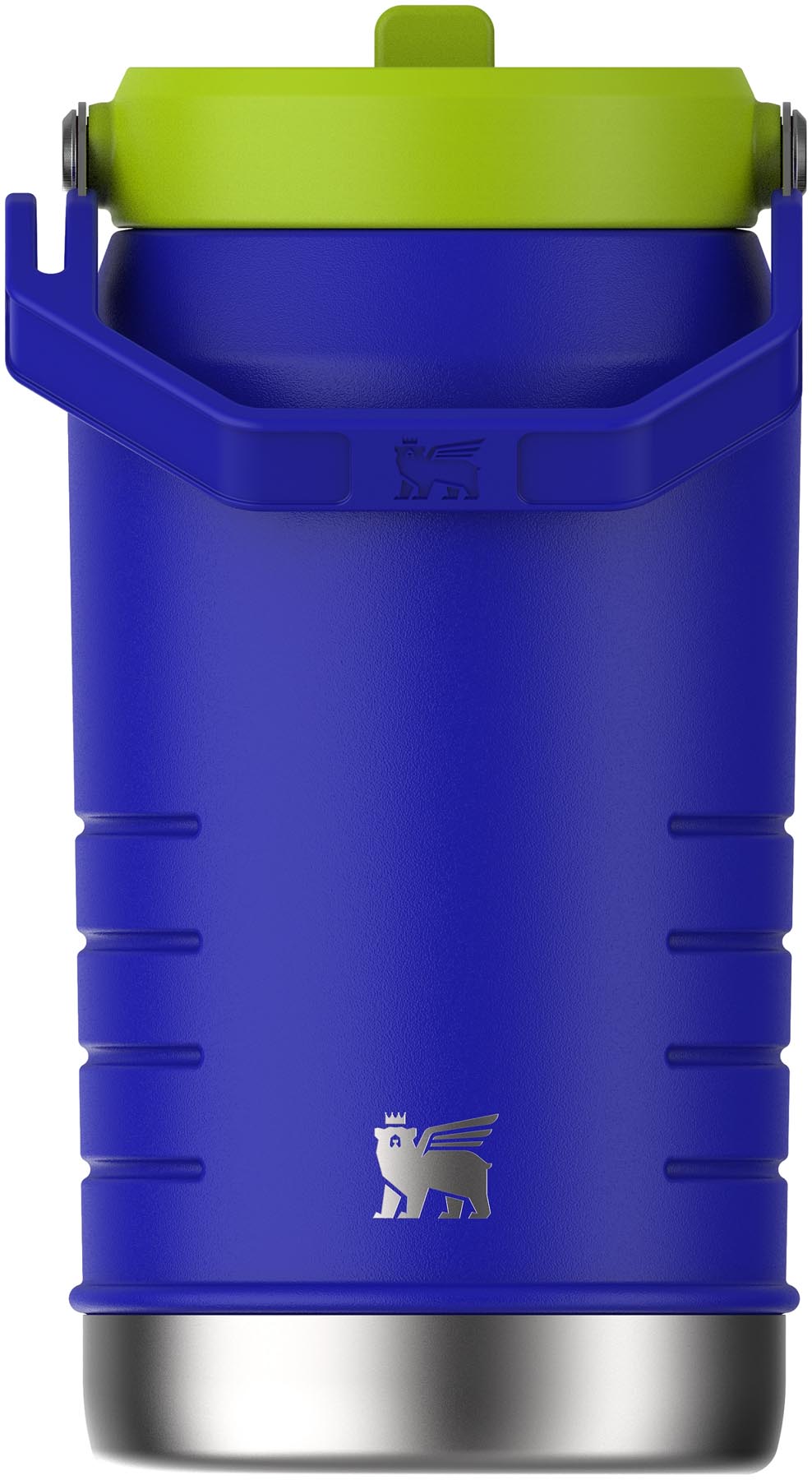 Stylischer IceFlow Flip Straw Getränkespender von Stanley in cobalt chartreuse, ideal für unterwegs und perfekt für kalte Getränke.