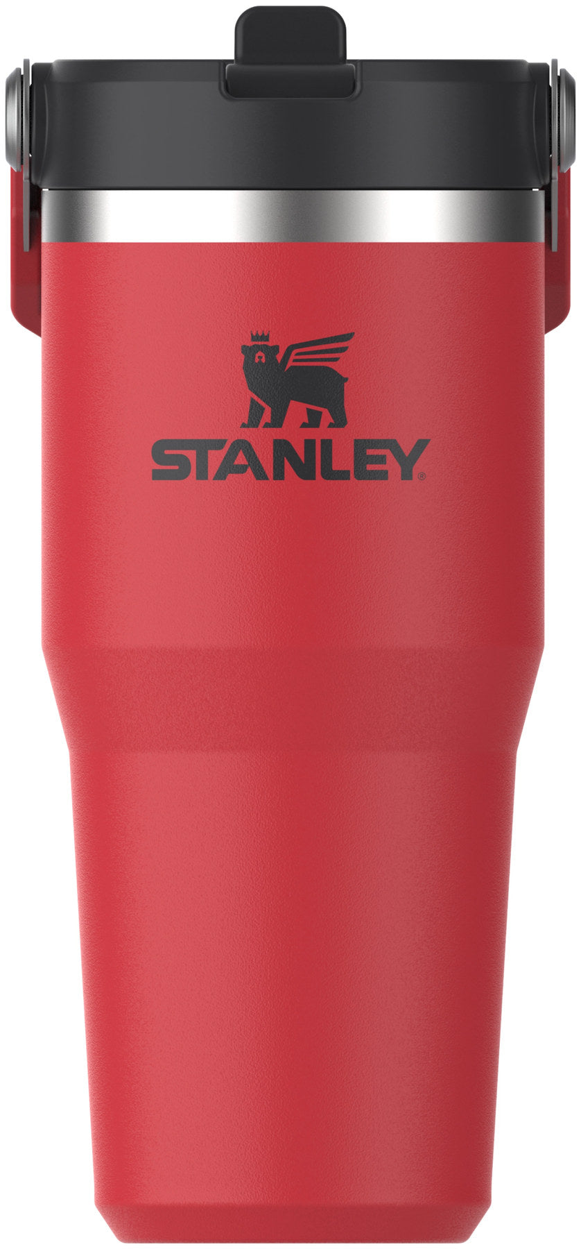 IceFlow Flip Straw Becher 0.41l chili black in Schwarz präsentiert im Onlineshop von KAQTU Design AG. Thermosflasche ist von Stanley