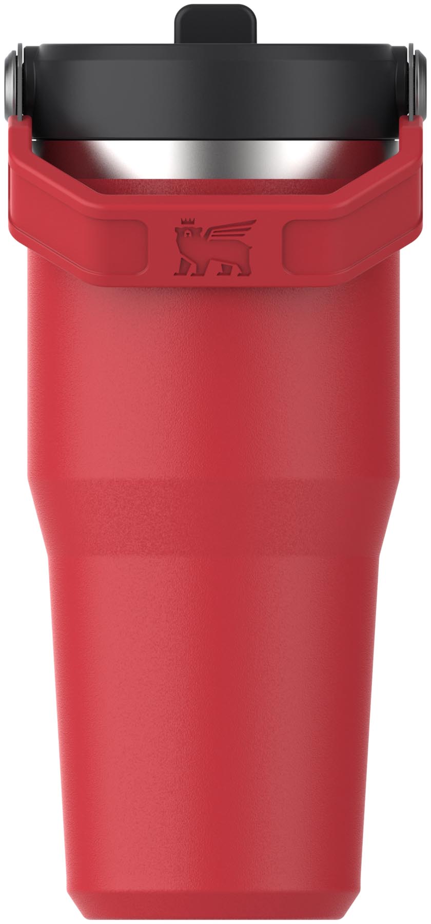 Stylischer Stanley IceFlow Flip Straw Becher in Chili Black (0.41l) – ideal für kalte Getränke, mit praktischem Flip-Deckel und robustem Design.