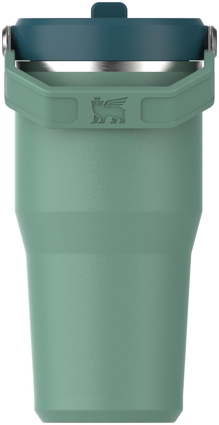 Stylischer Stanley IceFlow Flip Straw Becher in frischem Frühlingsgrün, ideal für kalte Getränke unterwegs. Fassungsvermögen: 0.41l.