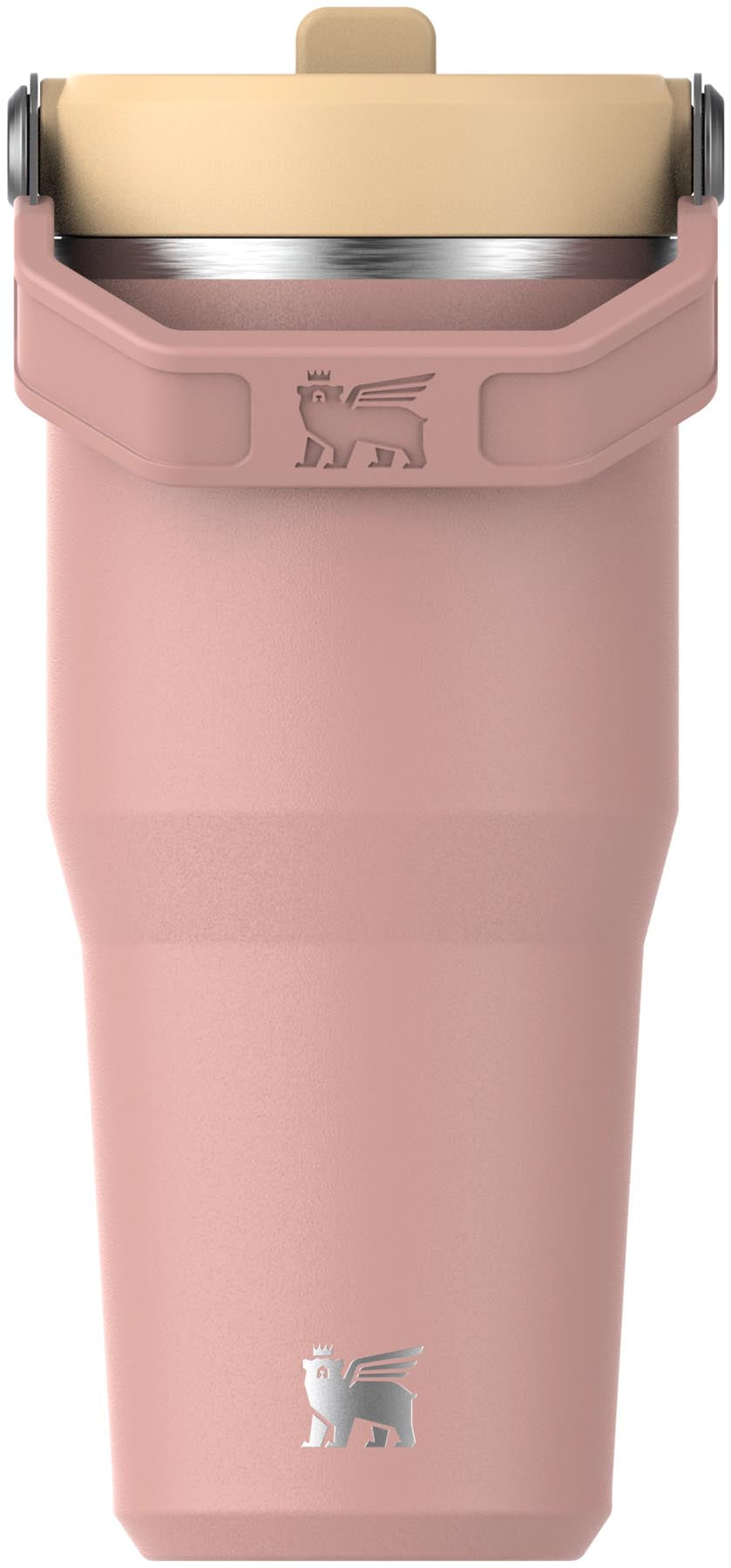 Stylischer IceFlow Flip Straw Becher in Peach Rose von Stanley, ideal für kalte Getränke und unterwegs. Kapazität: 0.41l.