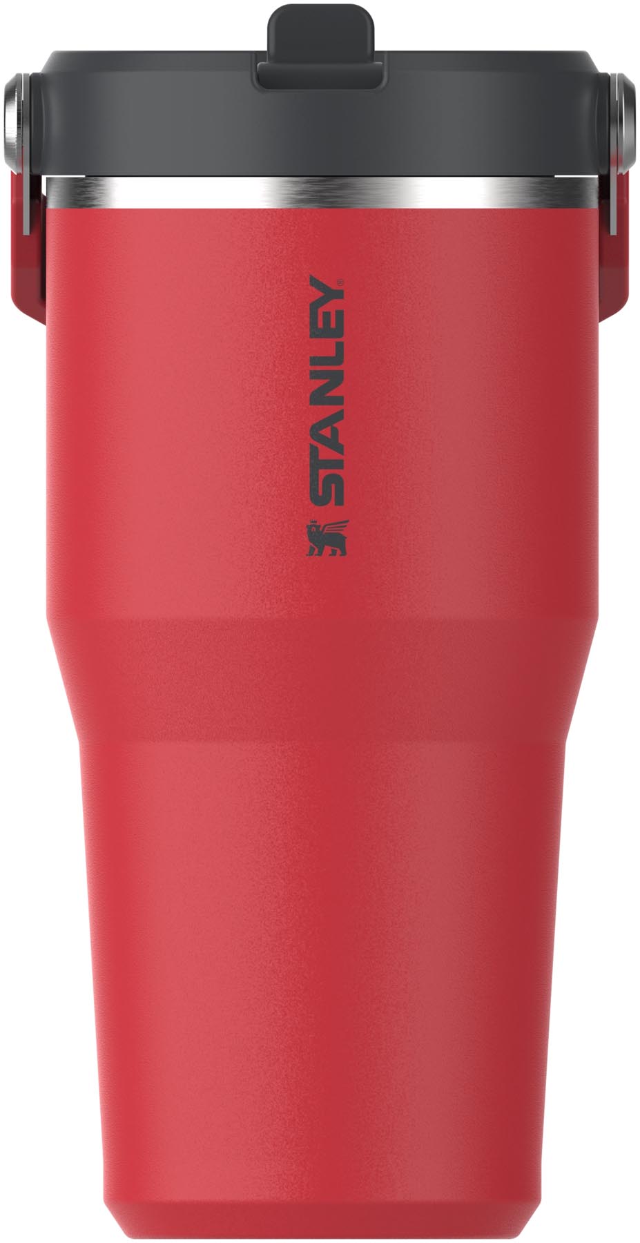 IceFlow Flip Straw Becher 0.6l chili black in Schwarz präsentiert im Onlineshop von KAQTU Design AG. Aufbewahrungsbehälter ist von Stanley