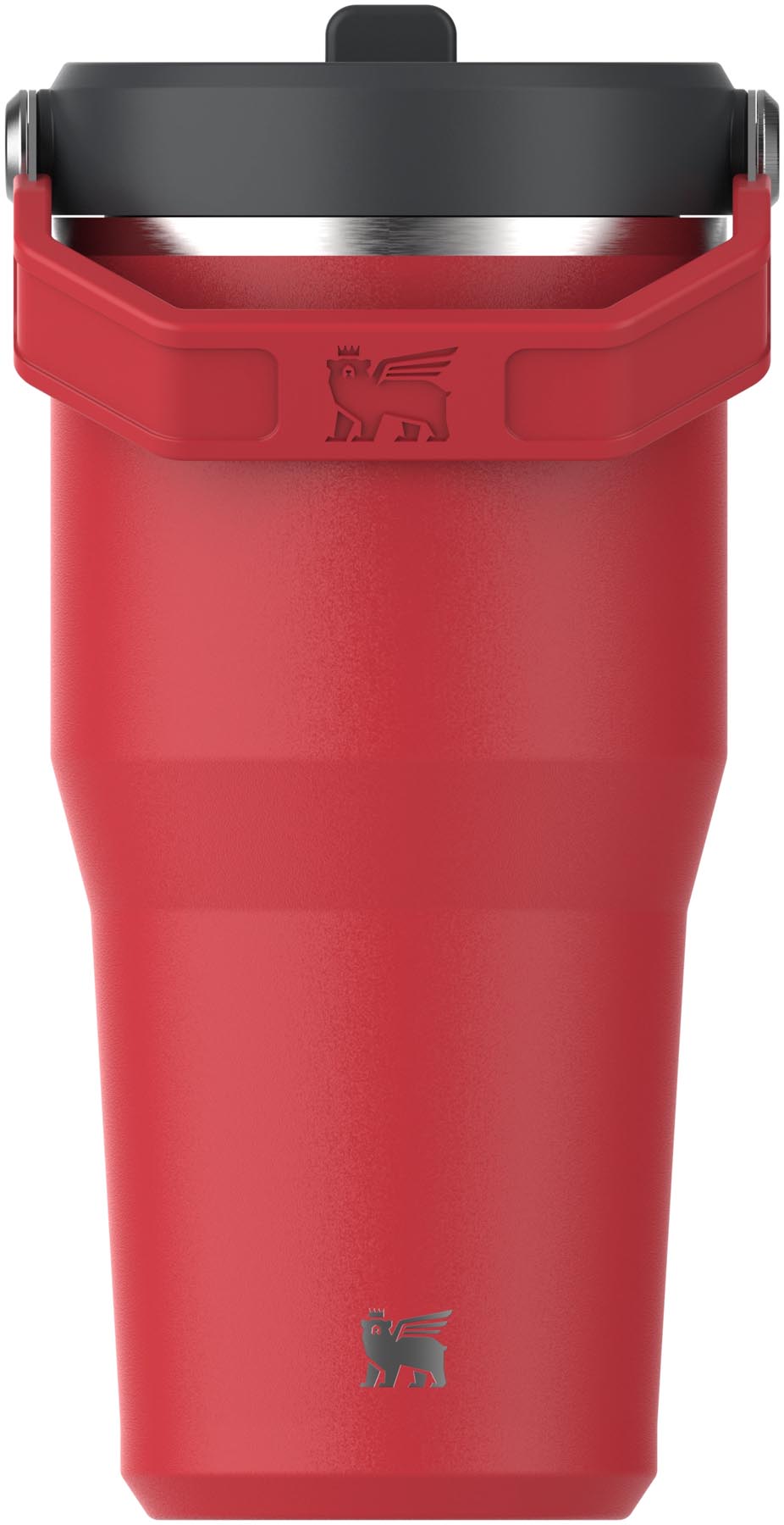Stylischer Stanley IceFlow Flip Straw Becher in Chili Black, 0.6l, ideal für kalte Getränke und unterwegs. Perfekt für aktive Lebensstile.