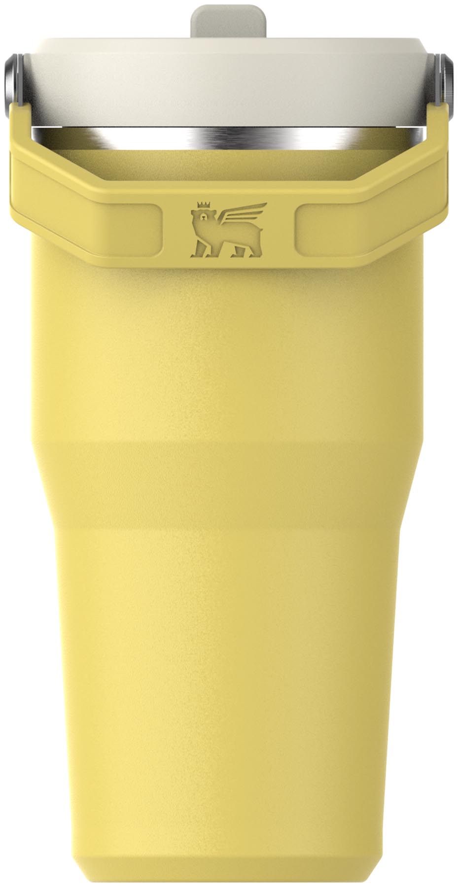 Gelber IceFlow Flip Straw Becher von Stanley mit 0.6l Fassungsvermögen, ideal für kalte Getränke und unterwegs. Stilvolles Design in Daffodil.