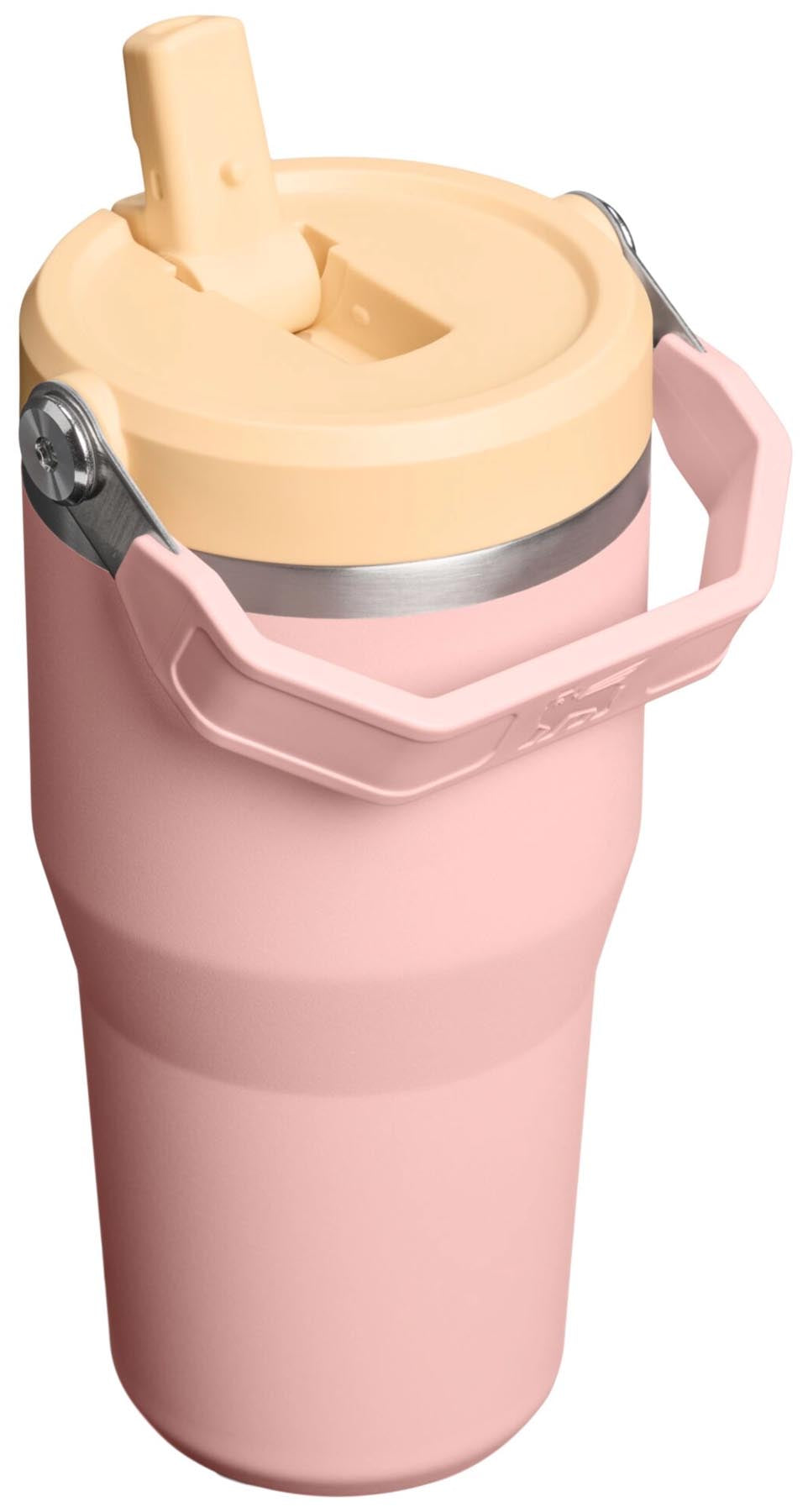 Stylischer IceFlow Flip Straw Becher in Peach Rose von Stanley, ideal für kalte Getränke und unterwegs. Kapazität: 0.6l.