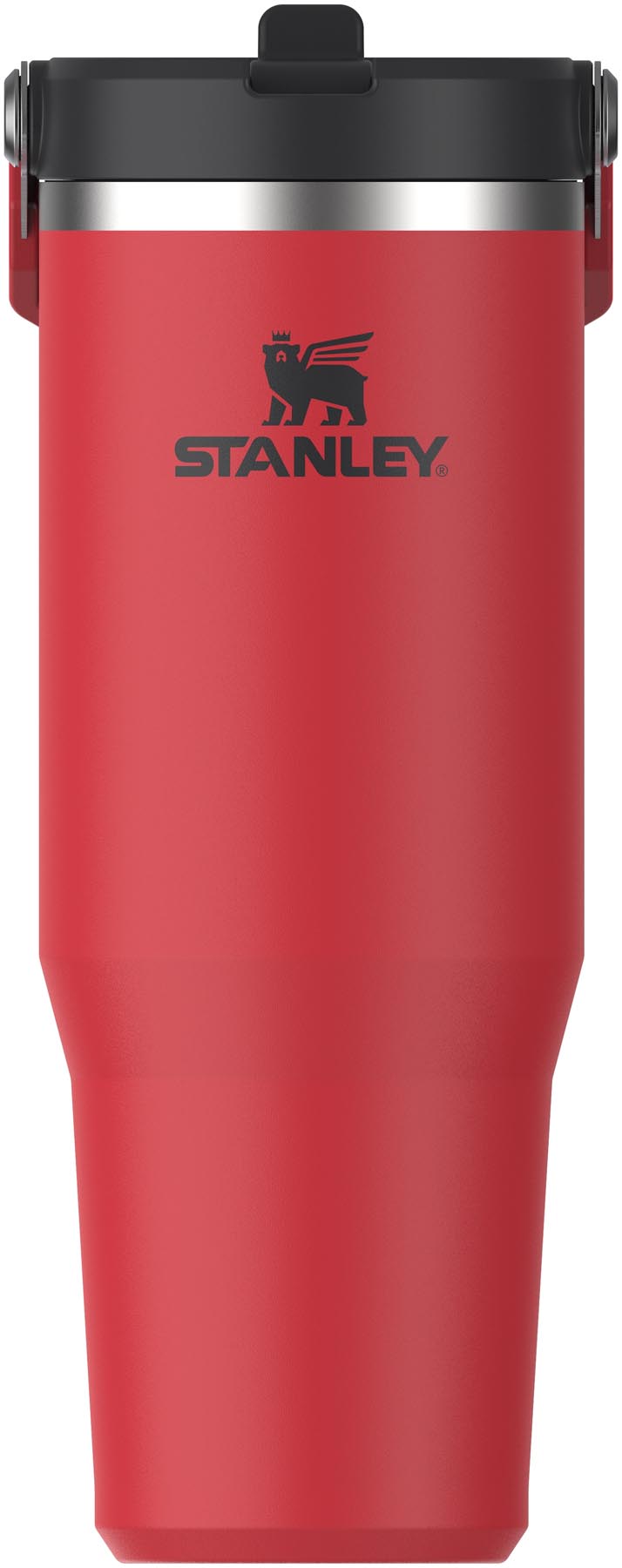 IceFlow Flip Straw Becher 0.89l chili black in Schwarz präsentiert im Onlineshop von KAQTU Design AG. Aufbewahrungsbehälter ist von Stanley