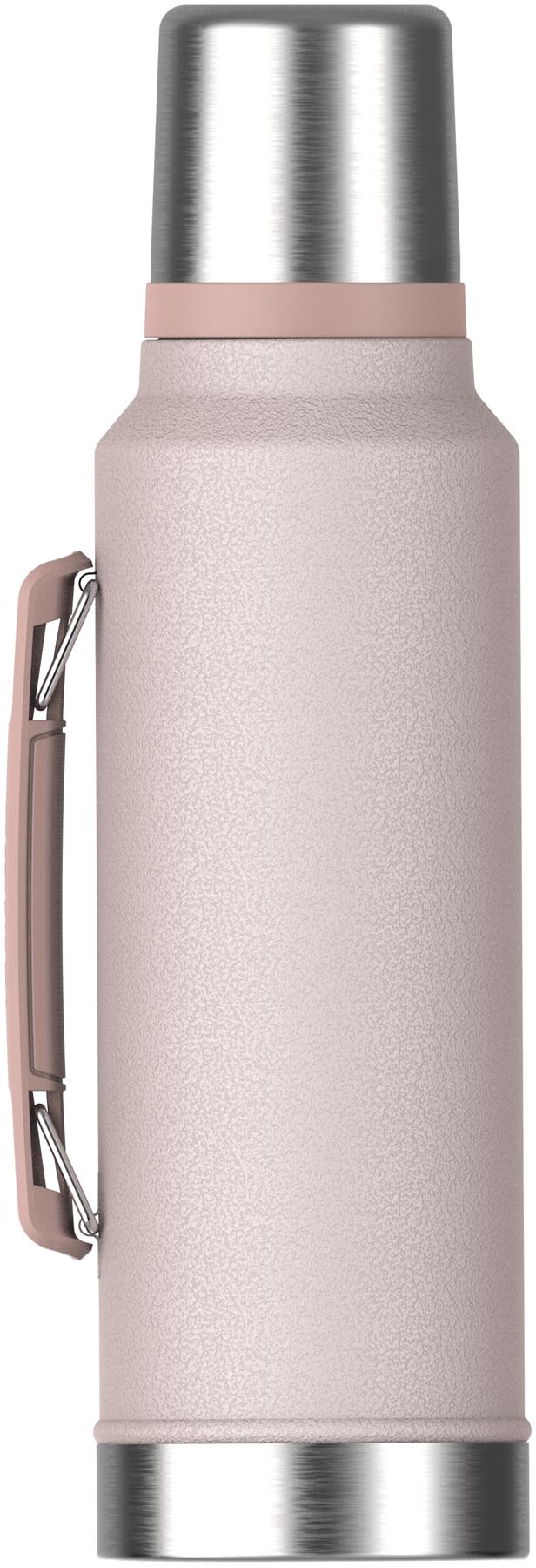 Elegante Stanley Thermosflasche in Hammertone Rose Quartz, 1.4l, ideal für heiße und kalte Getränke, perfekt für unterwegs.