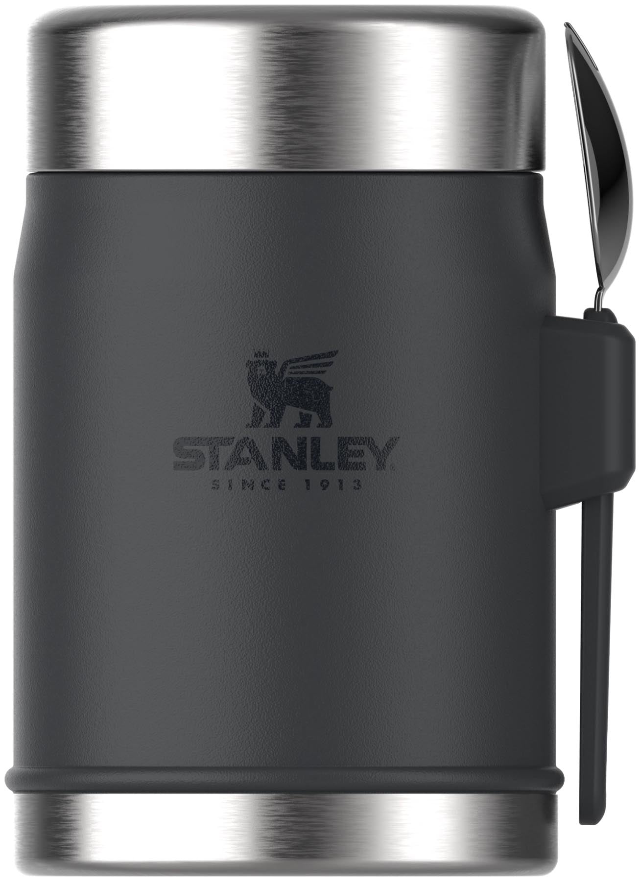 Legendary Food Jar + Spork 0.4l black 2.0 in Schwarz präsentiert im Onlineshop von KAQTU Design AG. Aufbewahrungsbehälter ist von Stanley