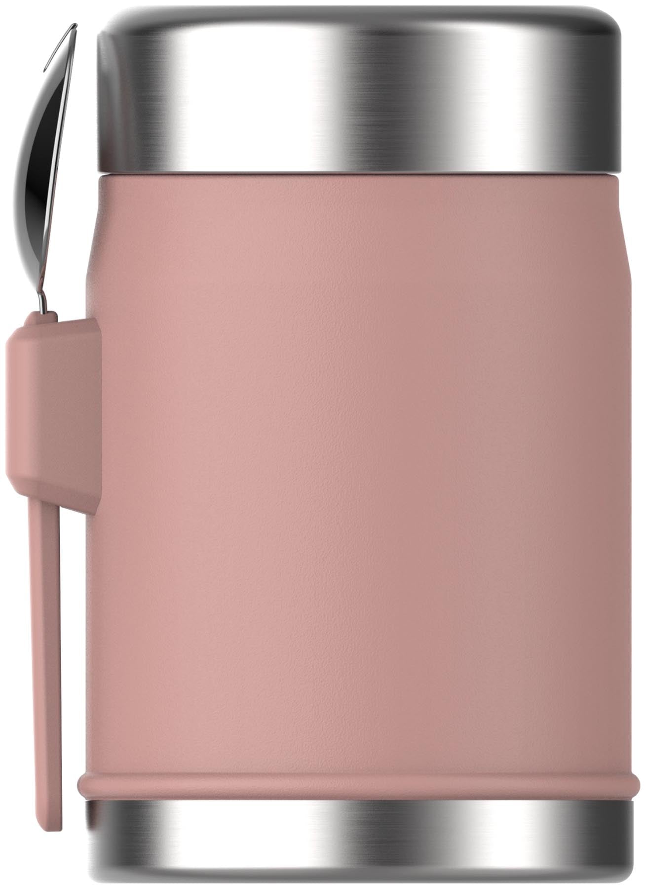 Stylischer Legendary Food Jar mit Spork in zartem Peach Rose, ideal für unterwegs. Perfekt für warme und kalte Speisen.