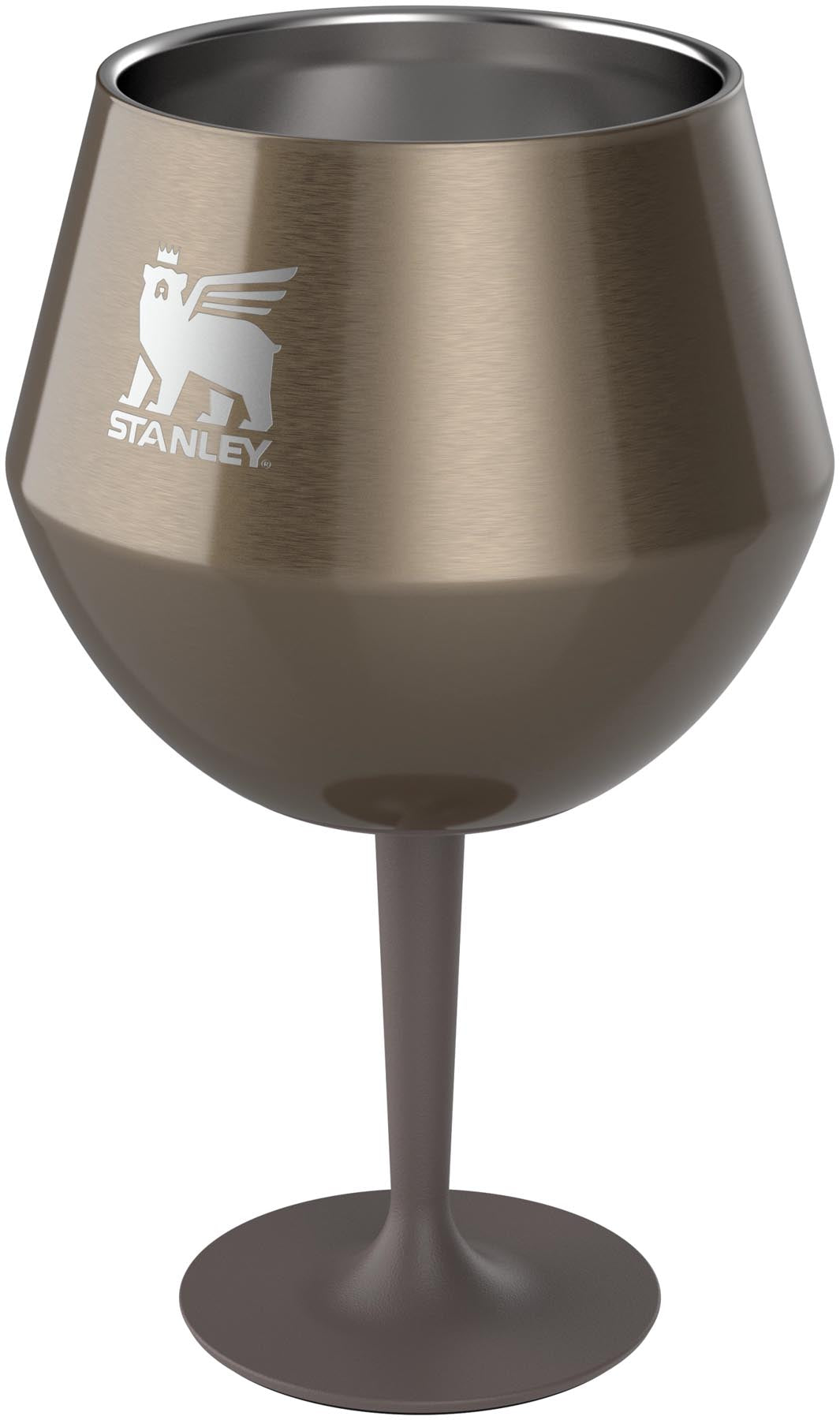 Schimmerndes, goldfarbenes Cocktailglas von Stanley, perfekt für kreative Cocktails und als dekorativer Aufbewahrungsbehälter.