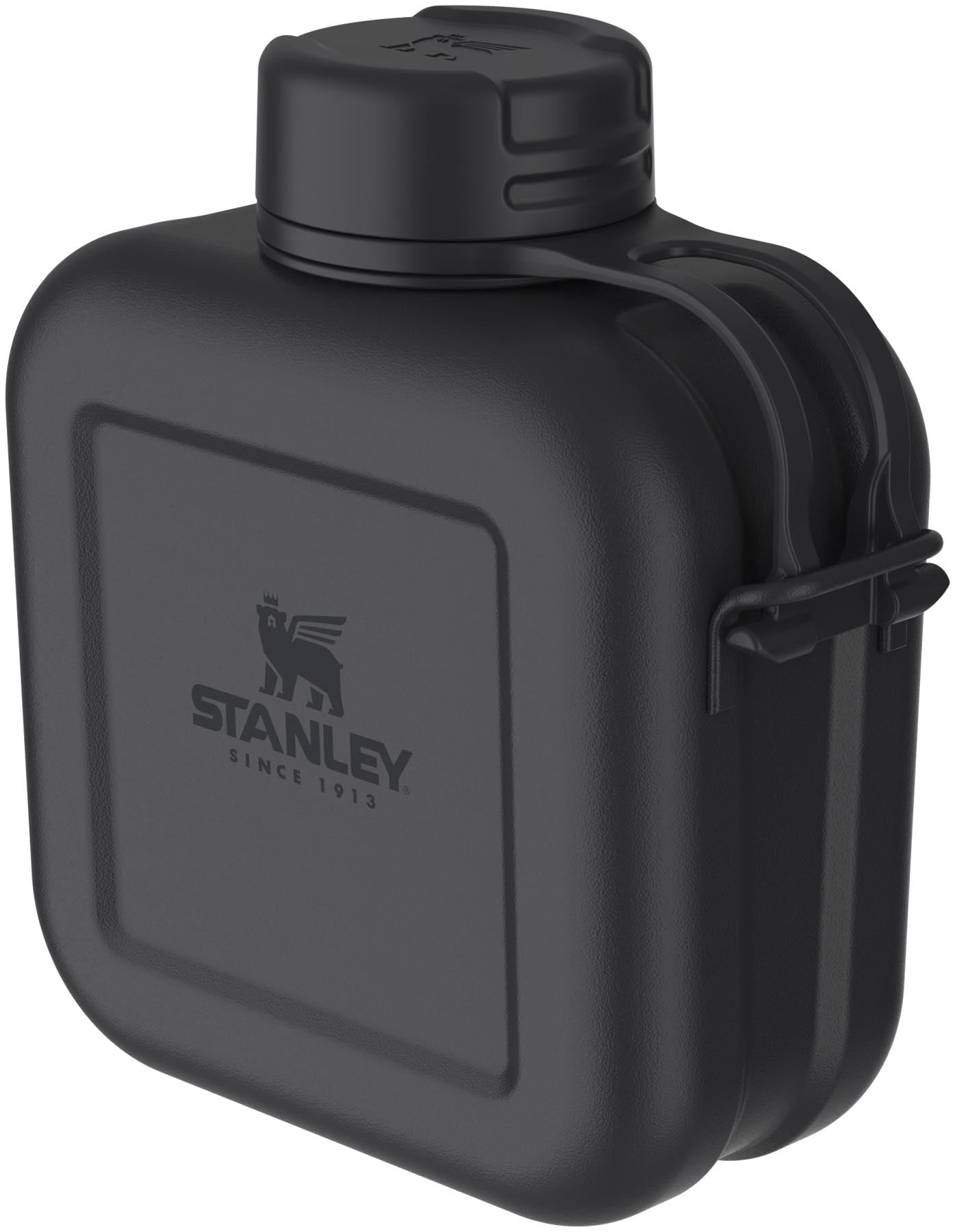 Stylische und nachhaltige Stanley Thermosflasche Next X Nature Canteen 0.74l in Schwarz, perfekt für heiße und kalte Getränke unterwegs.