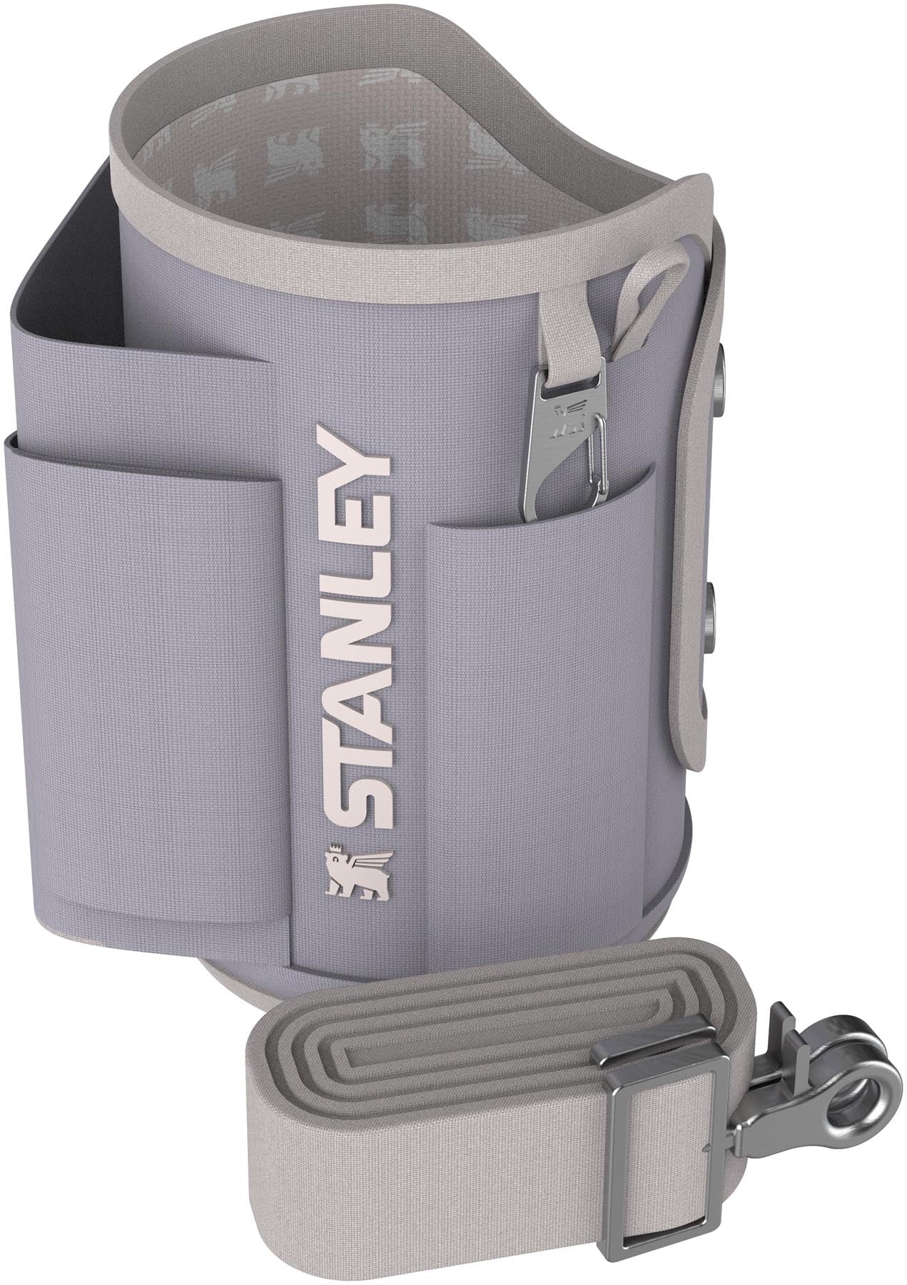 Vielseitige lila Stanley Thermosflasche (0,89 l) für jeden Anlass. Ideal für heiße und kalte Getränke, umweltfreundlich und praktisch.