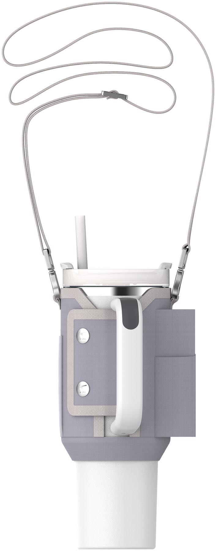Stylische violette Thermosflasche All-Day Quencher Carry-All 1.18l von Stanley, ideal für unterwegs und vielseitig einsetzbar.