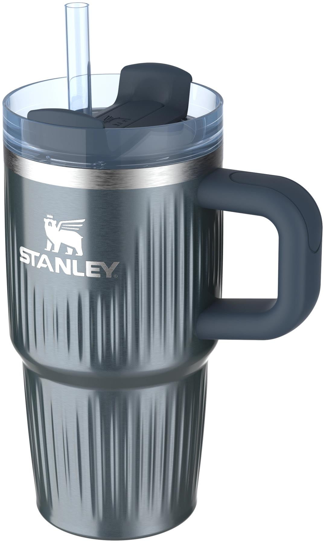 Elegante Thermosflasche in glacial blue shine von Stanley, 0.59l, ideal für kalte Getränke und stylisches Trinken unterwegs.