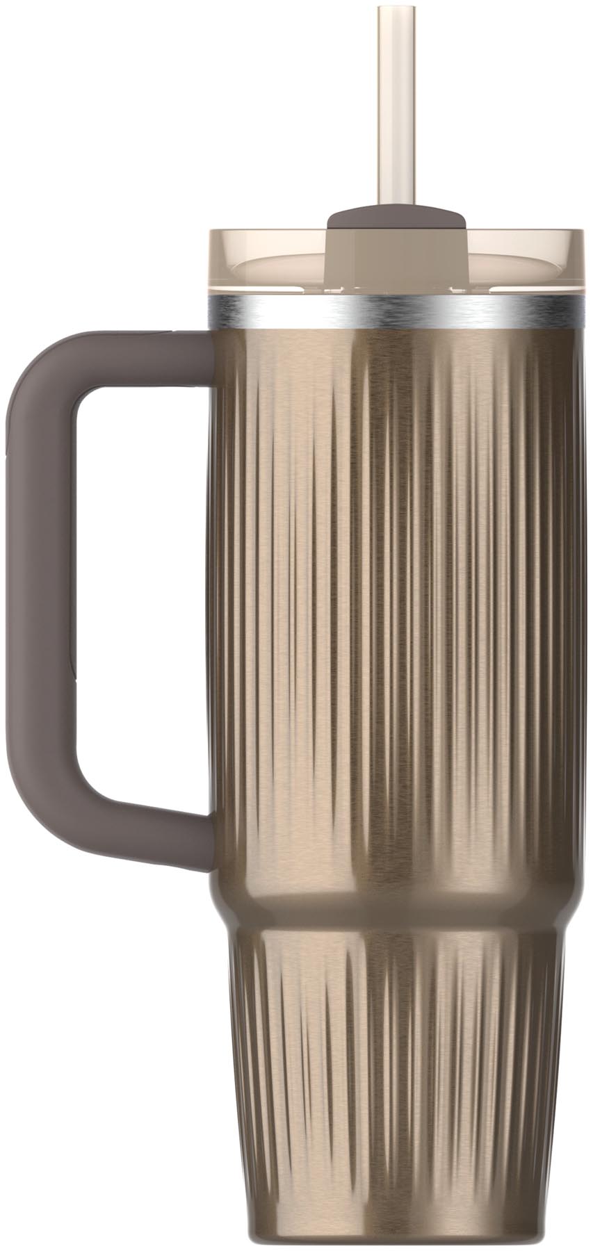 Elegante Thermosflasche in schimmerndem Gold, 0.89l, ideal für heiße und kalte Getränke, von Stanley für stilvolle Hydration.