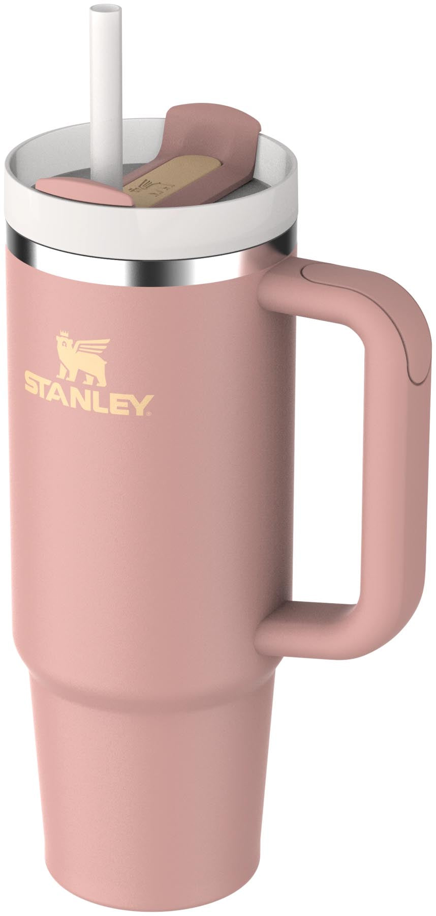 Moderne Stanley Quencher FlowState Thermosflasche in Peach Rose, 0.89l, perfekt für aktive Tage und sorgt für optimale Temperaturhaltung.