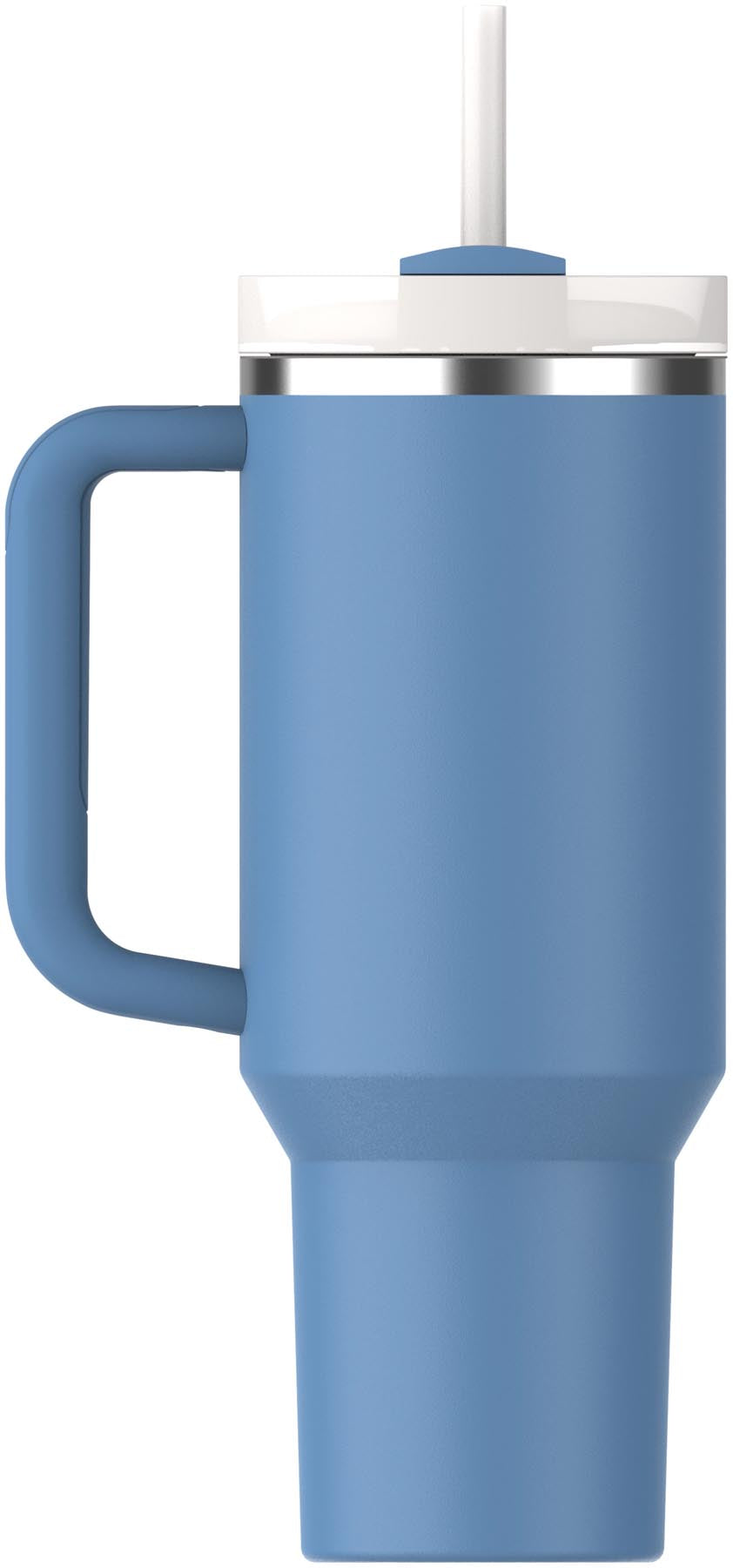 Stylische Thermosflasche Quencher FlowState 1.18l in Himmelblau von Stanley, ideal für kalte Getränke und unterwegs.