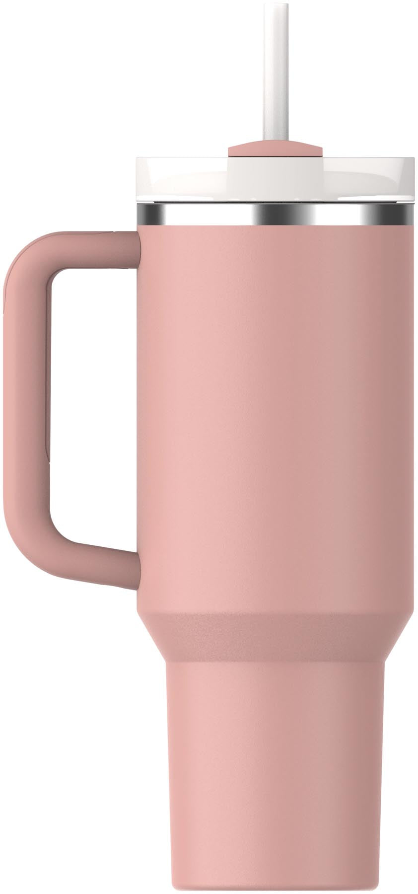 Stylische Stanley Thermosflasche Quencher FlowState 1.18l in Peach Rose, ideal für kalte und heiße Getränke, perfekt für unterwegs.