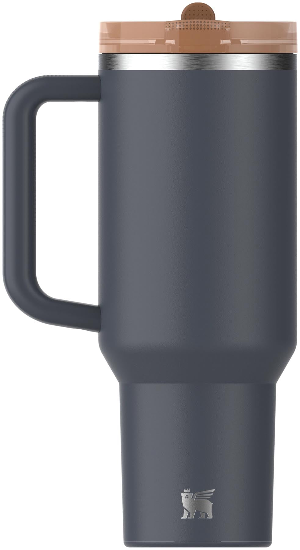 Stylische Stanley Thermosflasche Quencher ProTour mit Flip Straw in Twilight-Blau, ideal für unterwegs und Outdoor-Aktivitäten.