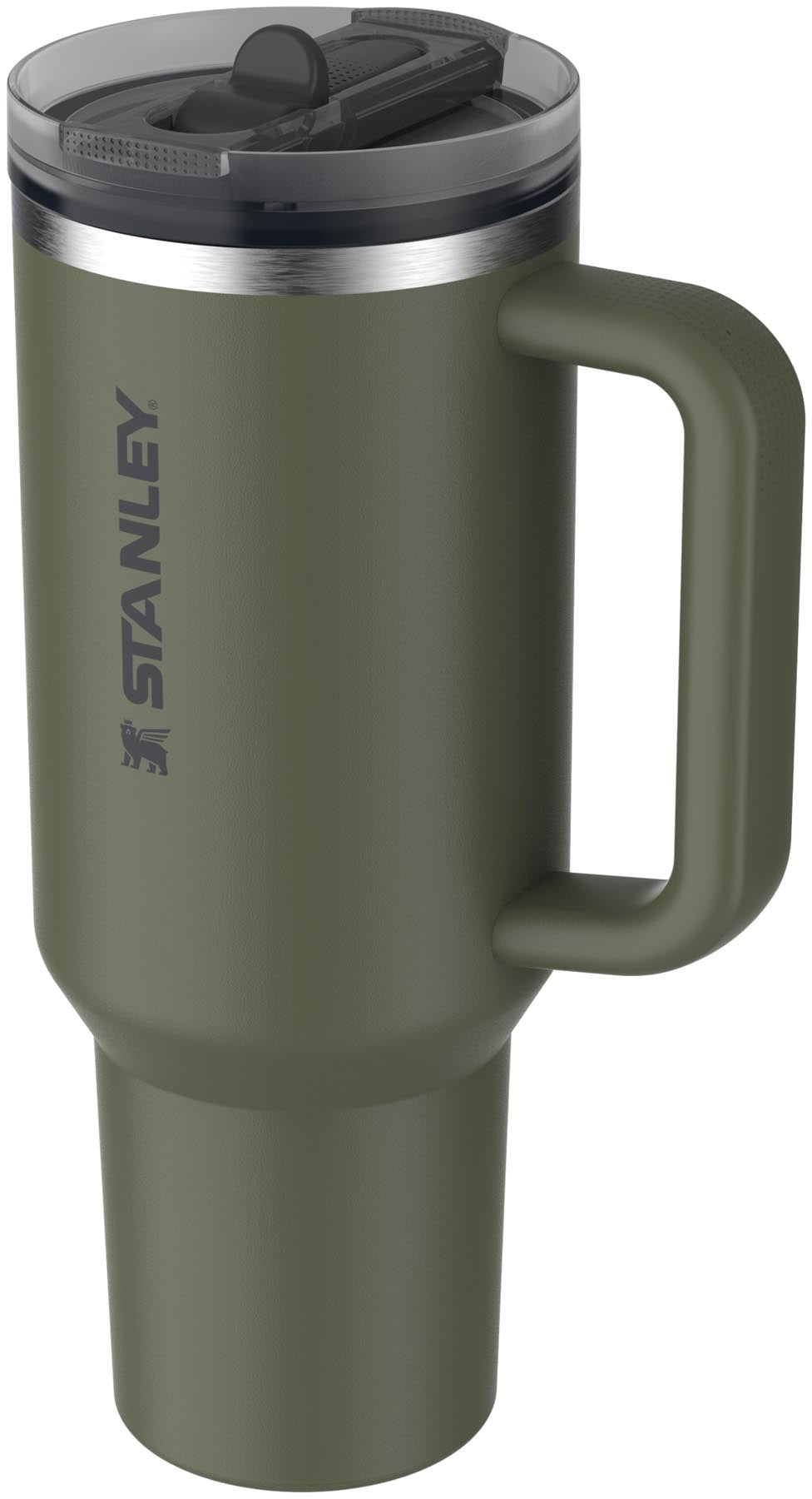 Stylische Stanley Quencher ProTour Thermosflasche in dried pine, 1,18 l, ideal für kalte Getränke und Outdoor-Aktivitäten.
