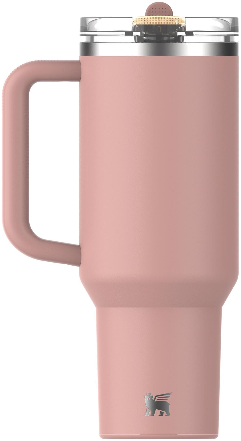 Stylische Thermosflasche Quencher ProTour Flip Straw 1.18l in Peach Rose von Stanley, ideal für unterwegs und perfekt für kalte Getränke.