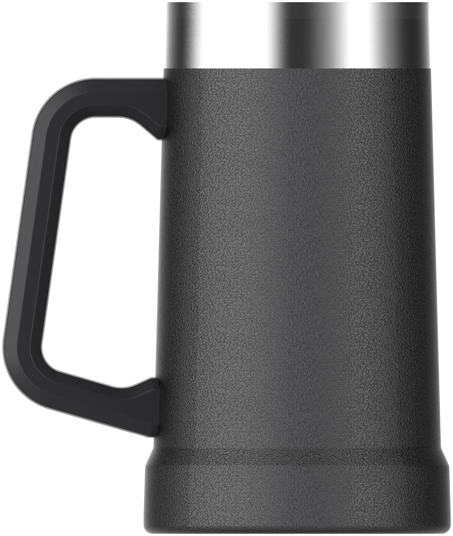 Stylischer Stay Chill Stein Bierkrug in Hammertone Schwarz, 0.7l, ideal für kalte Getränke und Outdoor-Aktivitäten, von Stanley.