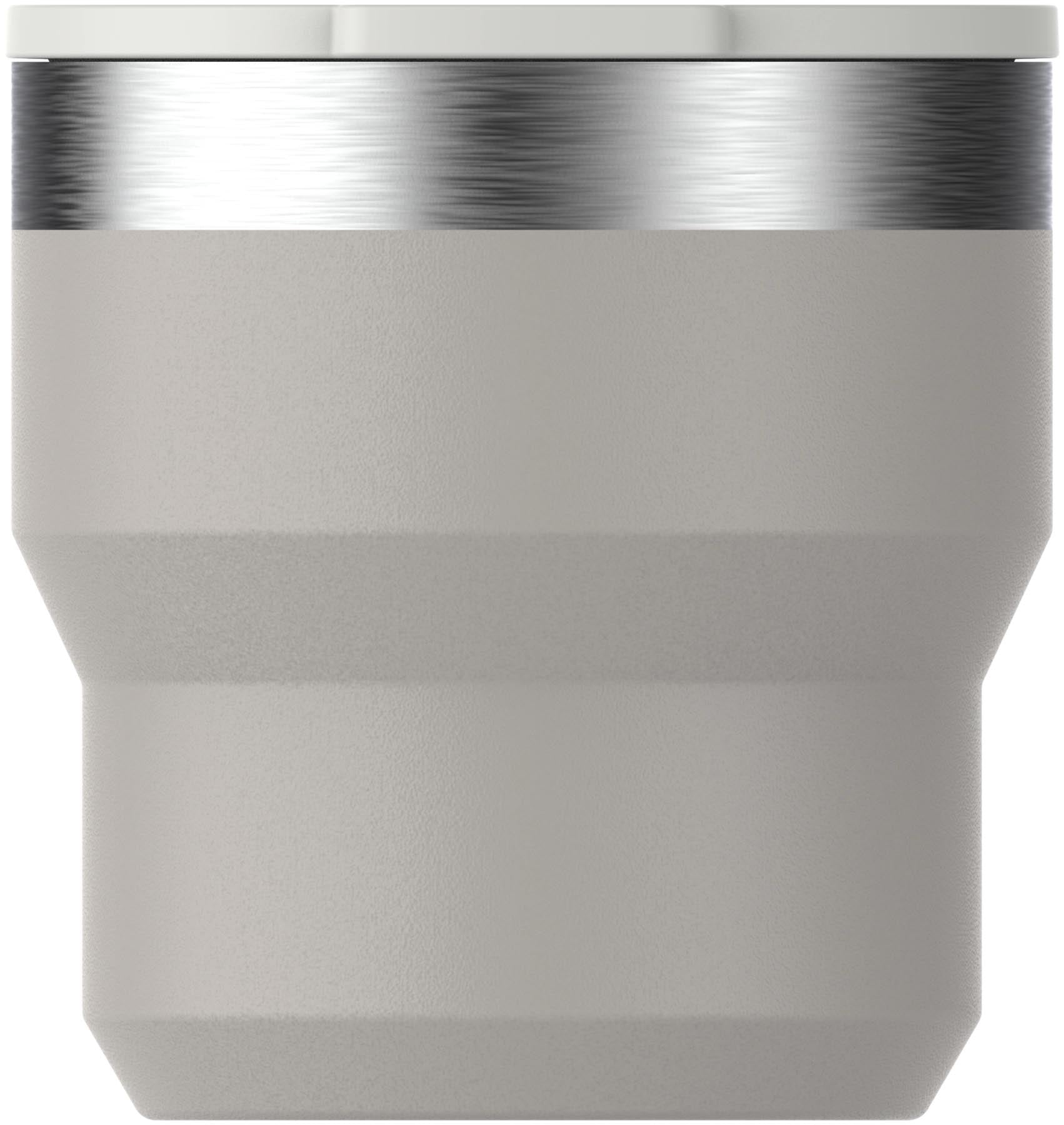 Graue Stay Hot Stacking Camp Tasse 0.29l von Stanley, ideal für heiße Getränke beim Camping oder unterwegs, stilvolles und funktionales Design.