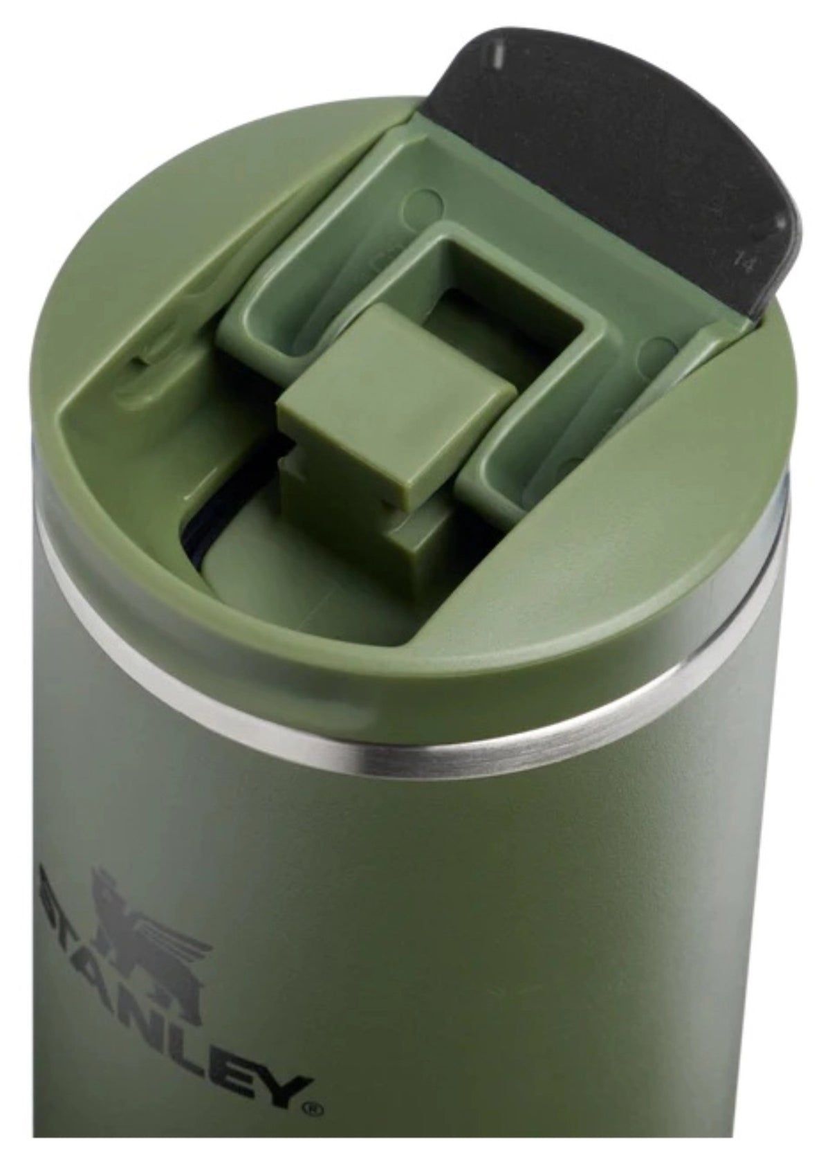 Transit Fliptop Becher 0.35l dried pine in Grün präsentiert im Onlineshop von KAQTU Design AG. Thermosflasche ist von Stanley