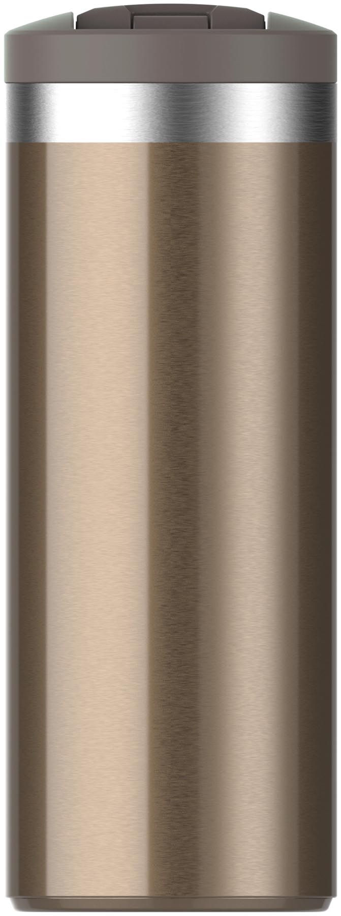 Eleganter Transit Fliptop Becher in schimmerndem Gold, ideal für unterwegs. Hochwertige Thermosflasche von Stanley für heiße und kalte Getränke.
