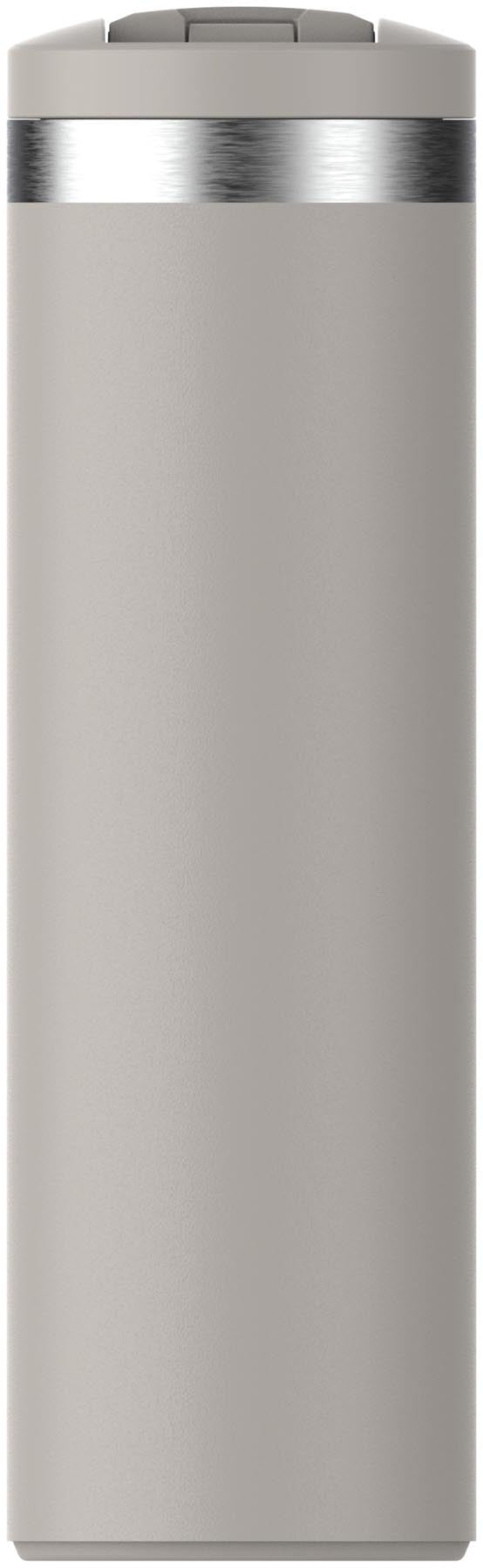 Stylischer Transit Fliptop Becher von Stanley in elegantem Grau, ideal für unterwegs und perfekt für heiße und kalte Getränke.