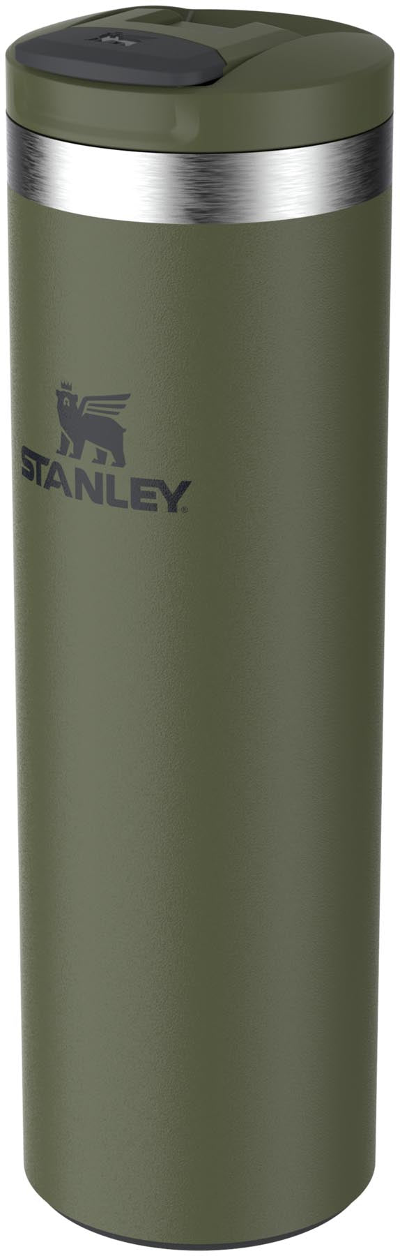 Eleganter Stanley Transit Fliptop Becher in dried pine, 0.47l, ideal für alle Abenteuer, hält Getränke warm oder kalt.